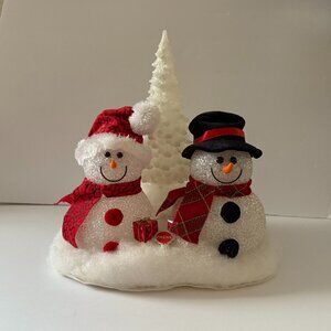 Vintage LED Snowman Family